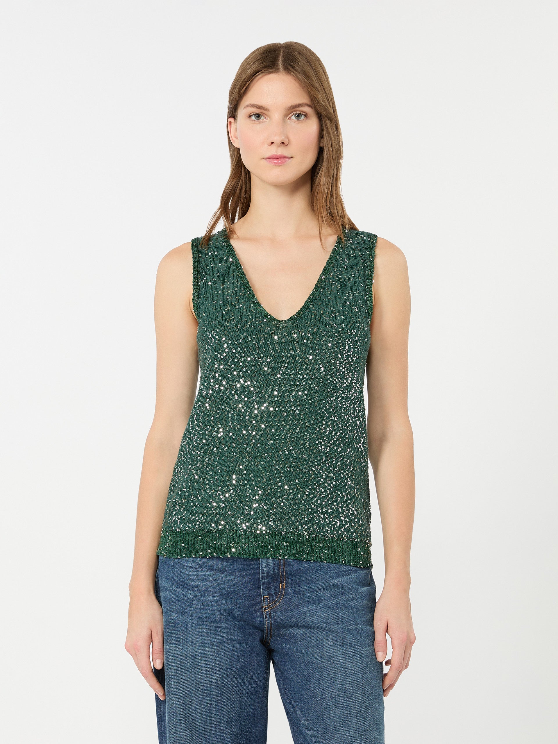 Weekend Max Mara WKDMILORD - Maglia smanicata con paillettes