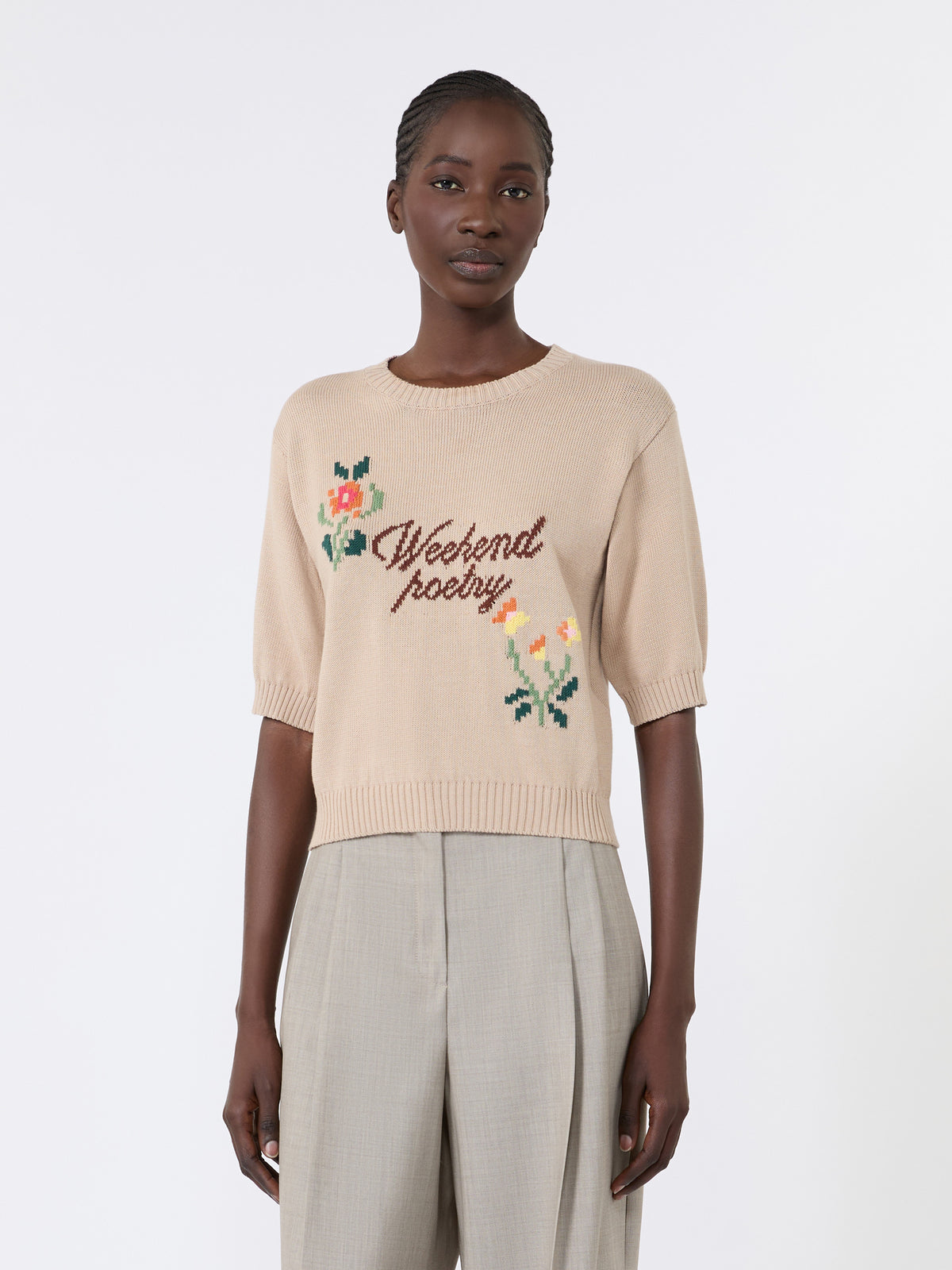 Weekend Max Mara WKDFIACRE - Maglia in filato di cotone con ricami