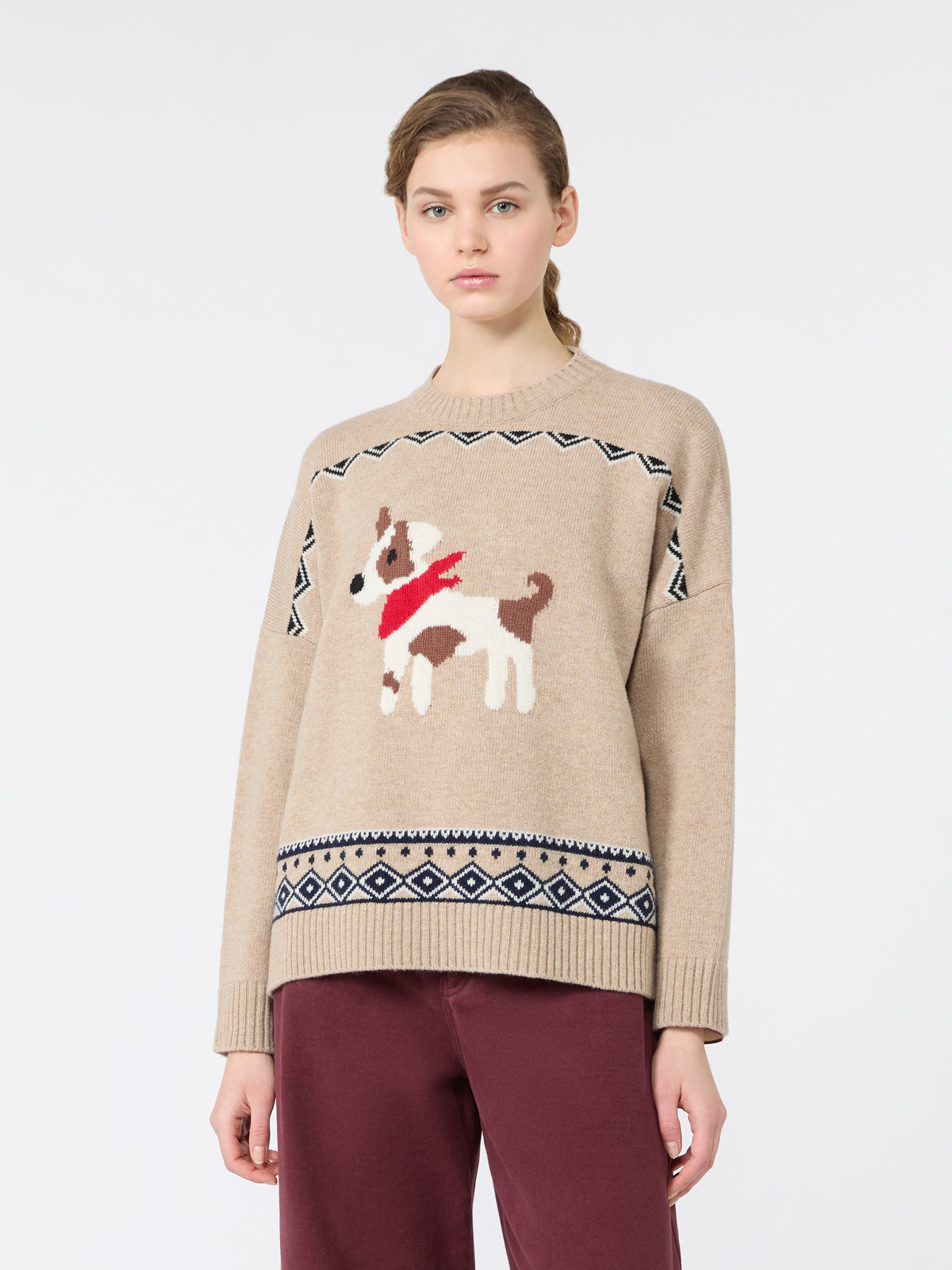 Weekend Max Mara WKDPAVIDI - Maglia ampia in lana jacquard