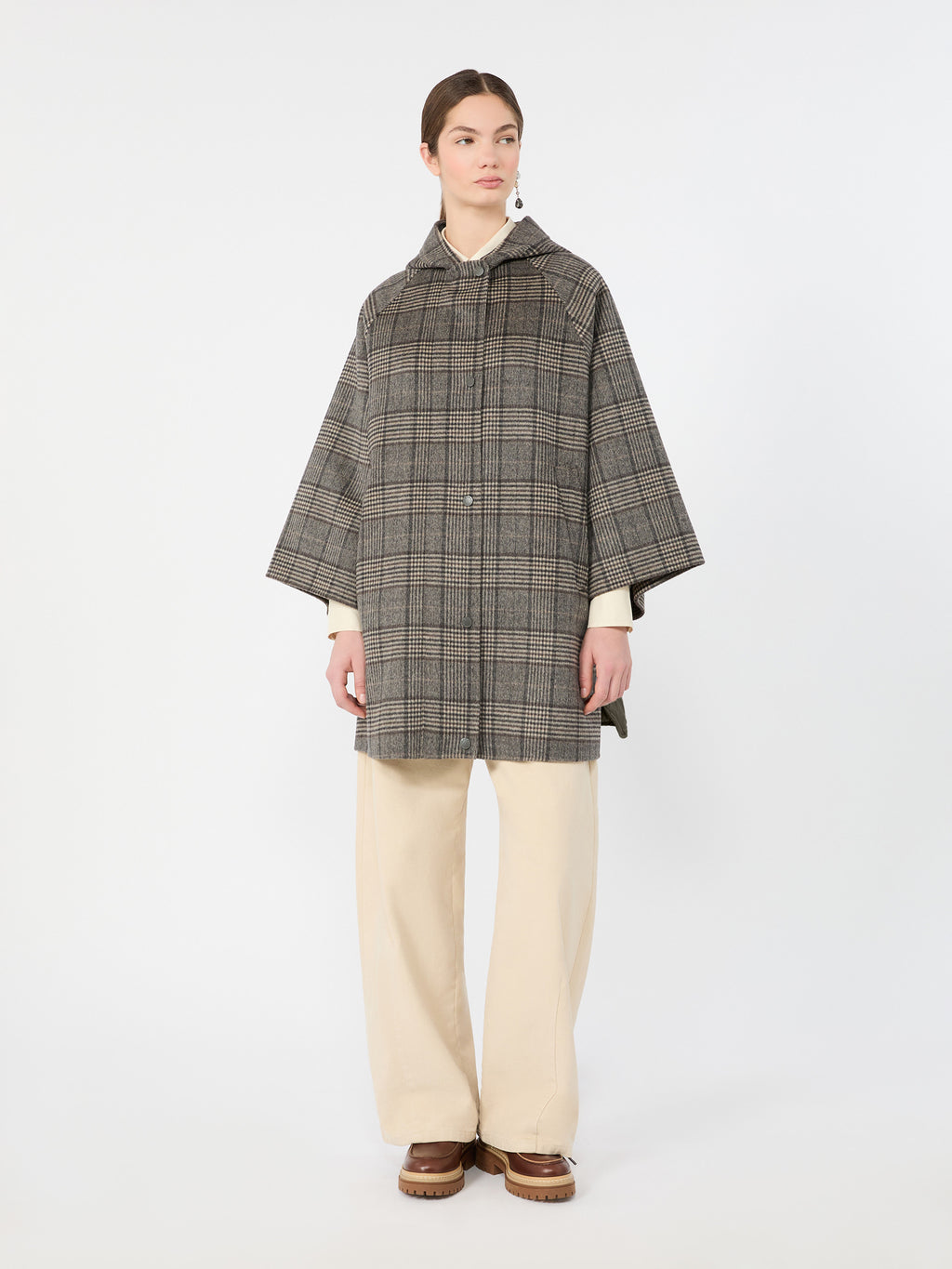 Weekend Max Mara WKDSEGGIO - Cappotto midi in lana Principe di Galles