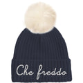 MC2 Saint Barth WENGEN W F WENG006 - Berretto Wengen in maglia di misto lana e cashmere con ricamo - Blu Notte (Che Freddo 61ar Emb)