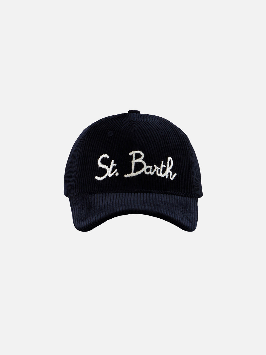 MC2 Saint Barth BASEBALL WAX CORDUROY S BASB0024 - Cappello da baseball con visiera in velluto a coste e cotone cerato - Verde Militare (5218 Emb)