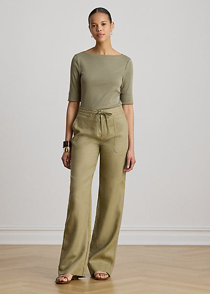 Lauren by Ralph Lauren JUDY - Maglietta con scollo a barchetta stretch