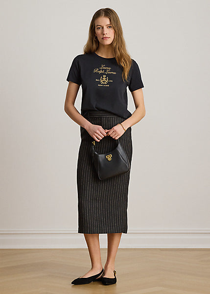 Lauren by Ralph Lauren 200P13943 - Maglietta in jersey di cotone con stemma