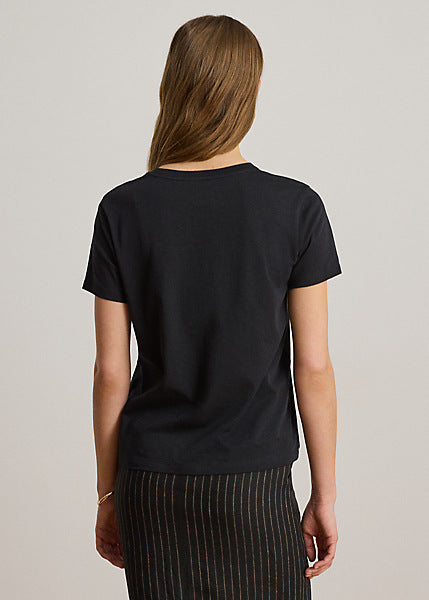 Lauren by Ralph Lauren 200P13943 - Maglietta in jersey di cotone con stemma