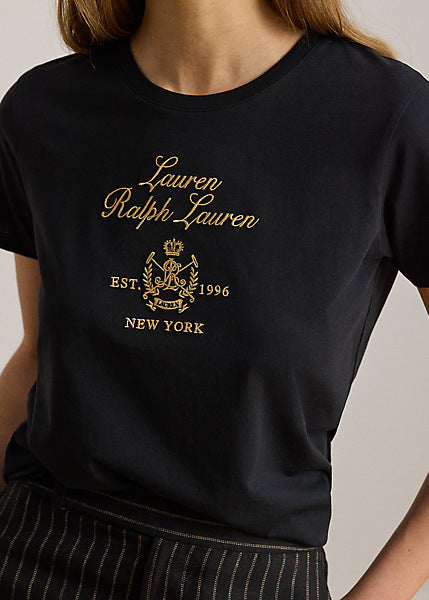 Lauren by Ralph Lauren 200P13943 - Maglietta in jersey di cotone con stemma