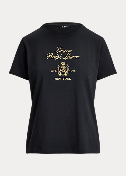 Lauren by Ralph Lauren 200P13943 - Maglietta in jersey di cotone con stemma