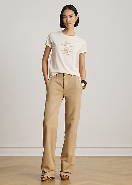 Lauren by Ralph Lauren 200P13943 - Maglietta in jersey di cotone con stemma
