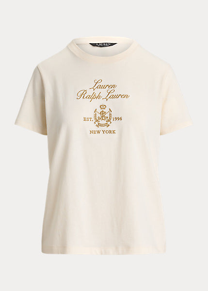 Lauren by Ralph Lauren 200P13943 - Maglietta in jersey di cotone con stemma