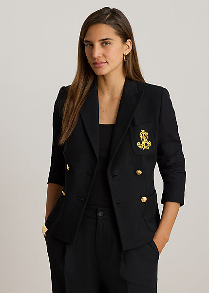 Lauren by Ralph Lauren 200P14021 - Blazer a doppio petto in piqué stretch