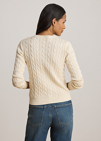 Lauren by Ralph Lauren 200P14039 - Maglia lavorata a trecce con bottoni