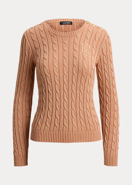 Lauren by Ralph Lauren 200P14039 - Maglia lavorata a trecce con bottoni