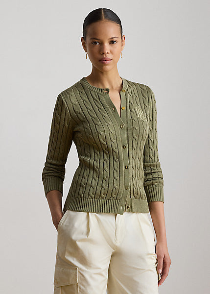 Lauren by Ralph Lauren 200P14040 - Cardigan a trecce in misto cotone