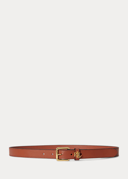 Lauren by Ralph Lauren LOGO KEEPER 25 - Cintura in pelle con logo sul passante