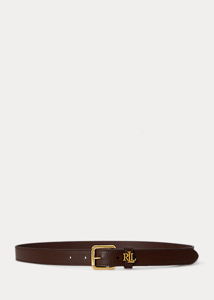 Lauren by Ralph Lauren LOGO KEEPER 25 - Cintura in pelle con logo sul passante