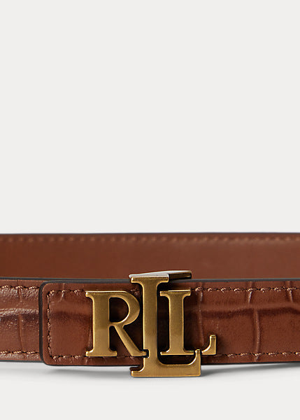Lauren by Ralph Lauren REV LRL 20 - Cintura reversibile goffrata con logo