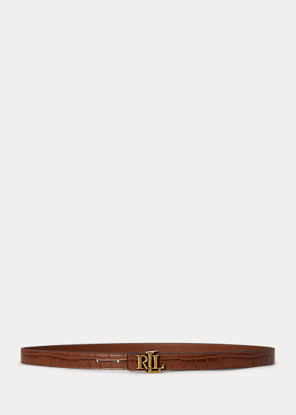 Lauren by Ralph Lauren REV LRL 20 - Cintura reversibile goffrata con logo